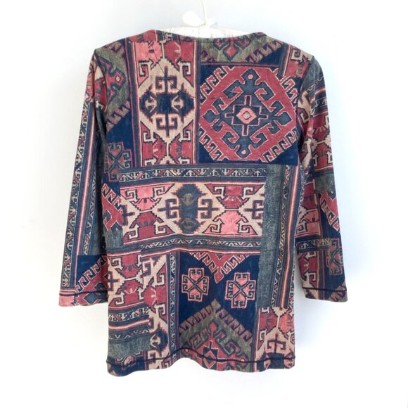 Lauren RL Southwestern Cotton Henley Aztec - Picture 2 of 9